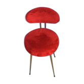 Chaise moumoute rouge