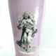Pair of pink opaline vases