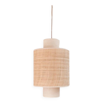 Rabane and ecru jute pendant light