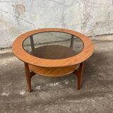 Mid-Century Retro Round Coffee Table by Schreiber 1960