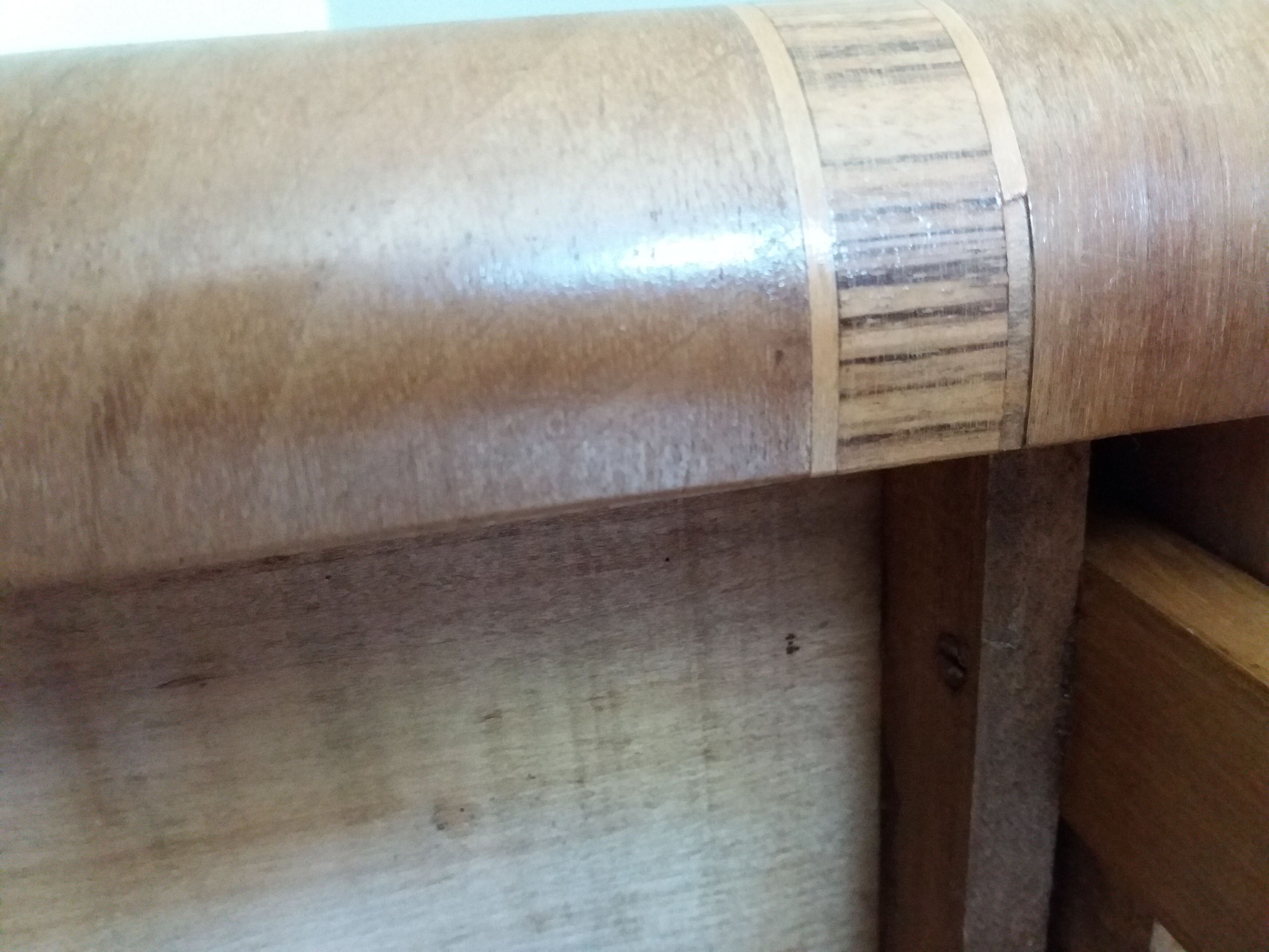 Art Deco curved wood console