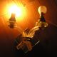 Pair of 1960/70 wall lights with 2 arms in murano glass