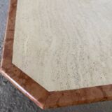 Travertine coffee table vintage marble 70s