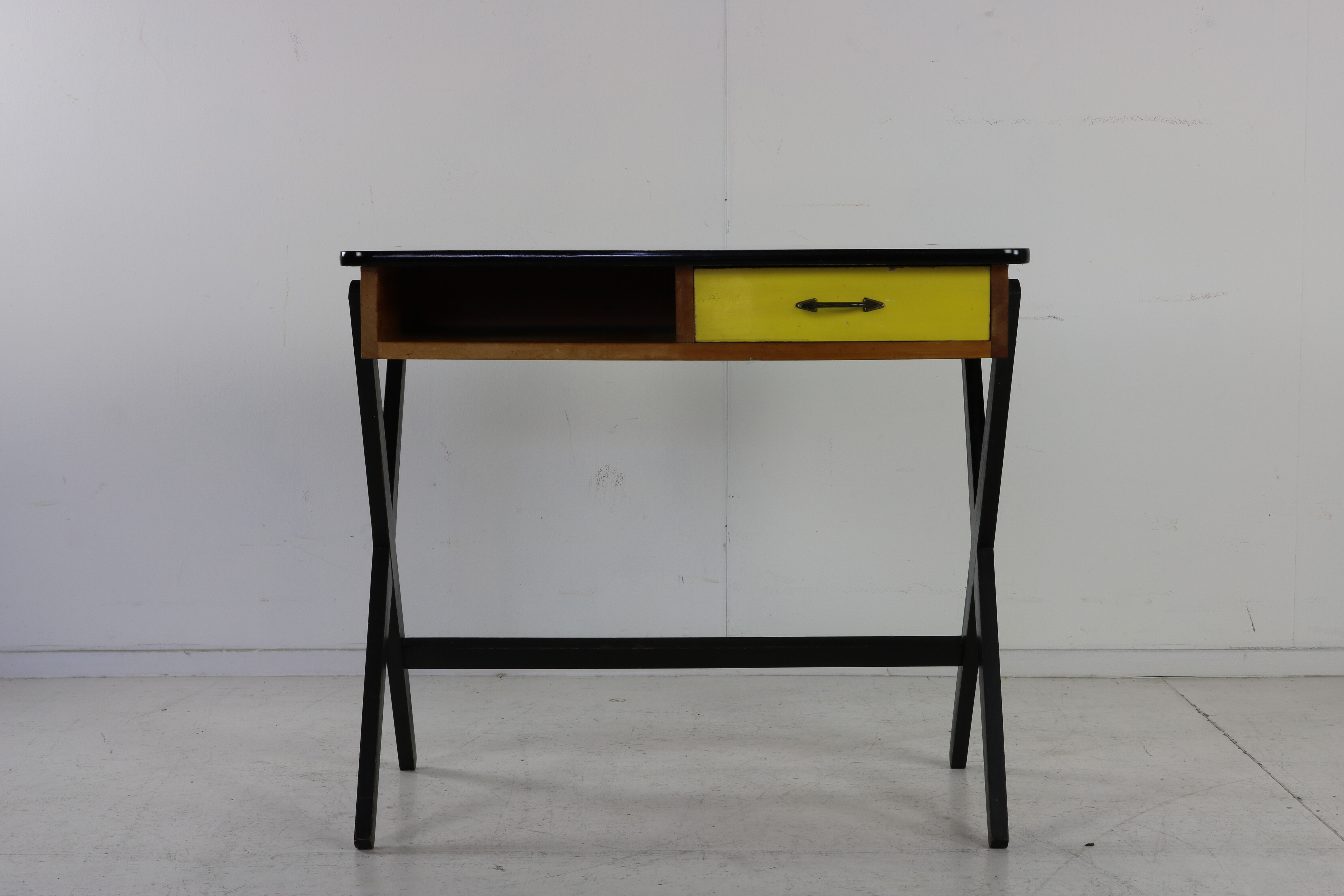 Mid century wooden desk by Coen de Vries for Devo Holland