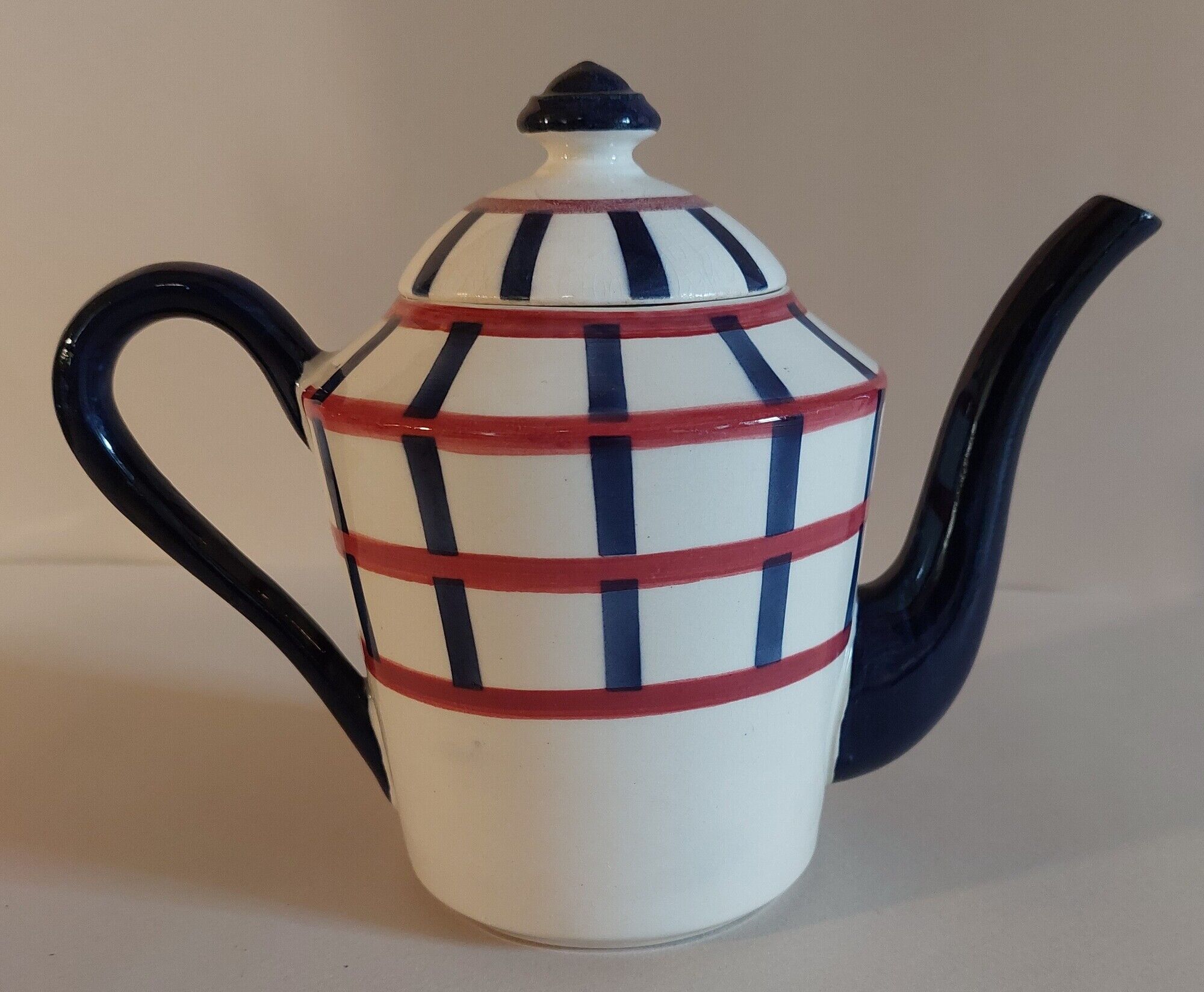 Earthenware teapot hbcm Hyppolite Baker Creil Montereau model Bearn