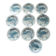 set of 10 antique earthenware plates with blue decoration from Bordeaux