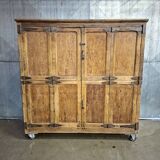Antique baker's cabinet / fermentation cabinet on wheels