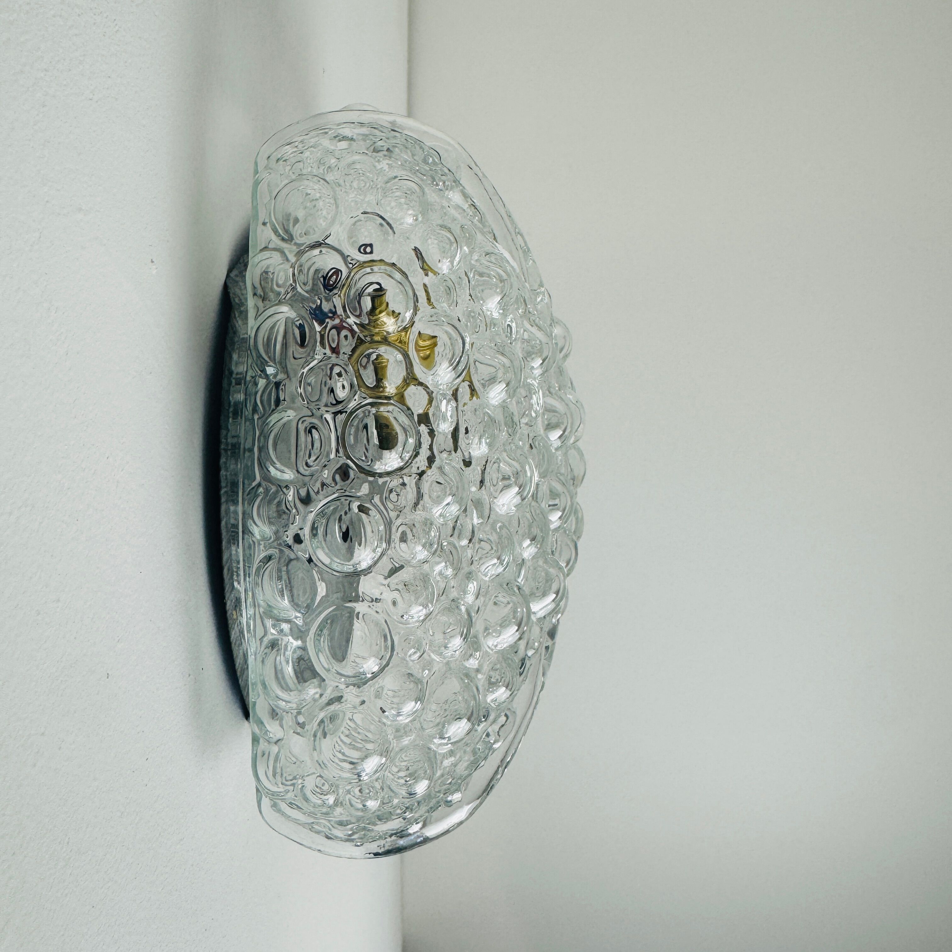 Vintage bubble glass wall light