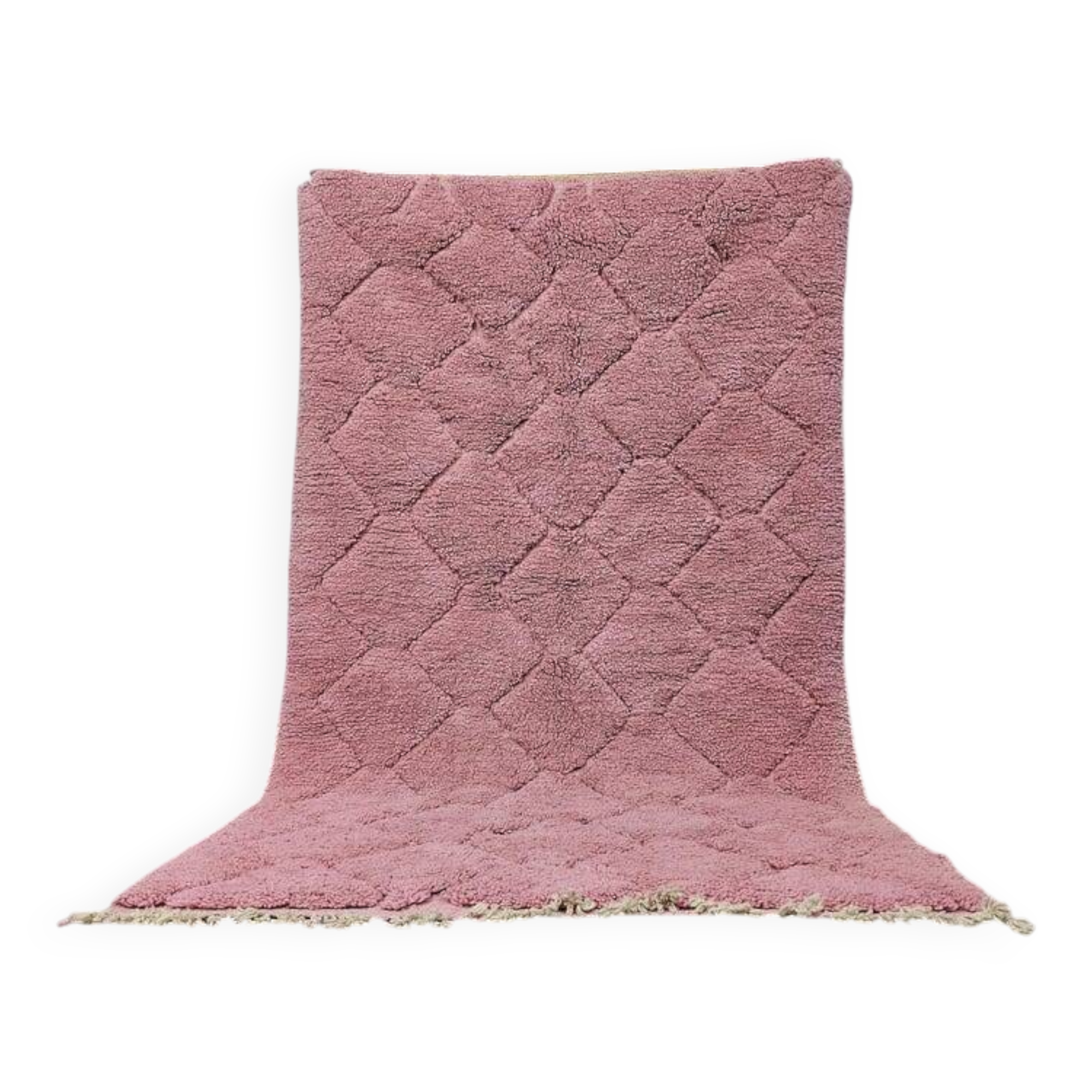 Handmade traditional Berber pink rug 250cm x 150cm