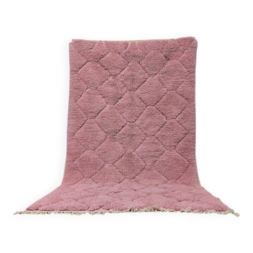 Handmade traditional Berber pink rug 250cm x 150cm