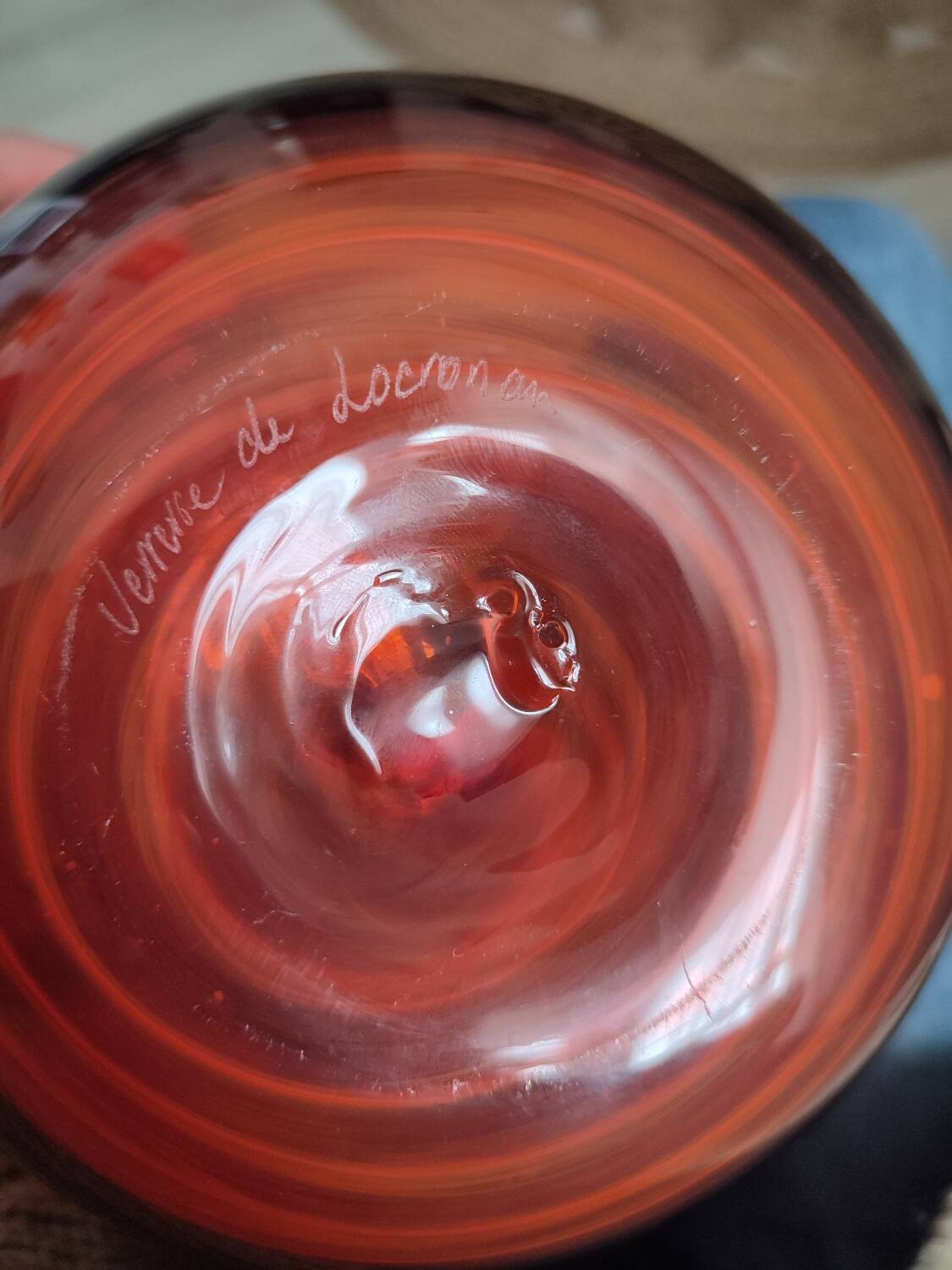 Vintage blown glass vase