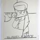 Affiche originale de Valerio Adami, James Joyce et Paris / BPI, 1975