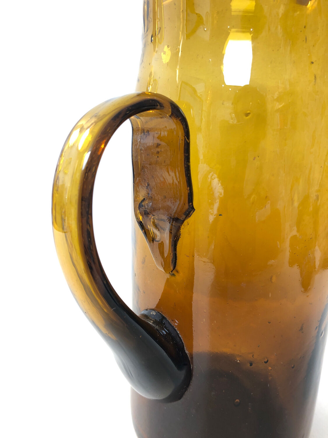 Broc water glass blown ochre, 1970