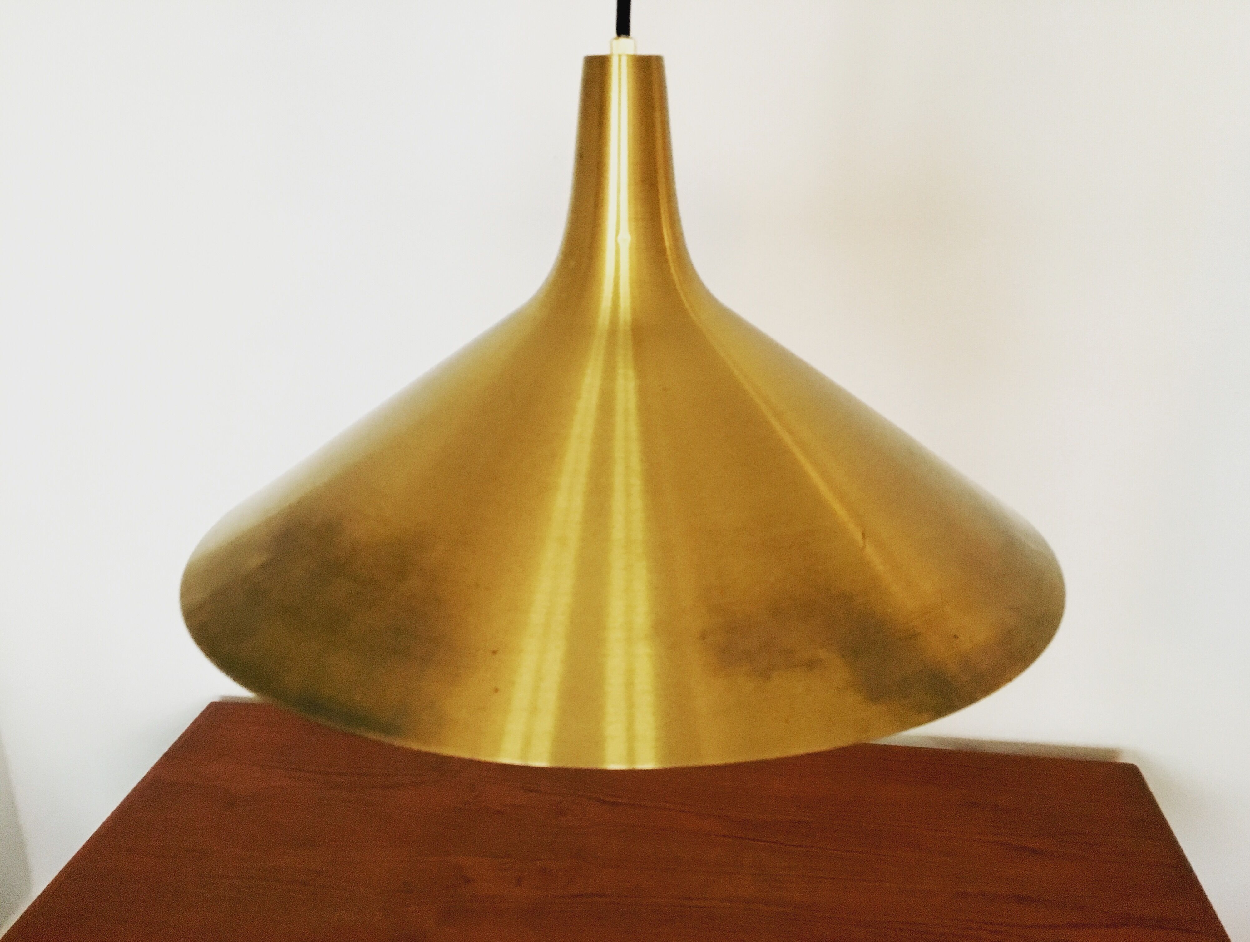 Mid Century Modern Fusijama brass pendant lamp by Th. Valentier