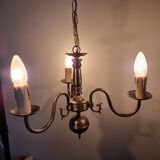 Lampe classique en laiton de style hollandais de couleur bronze doré