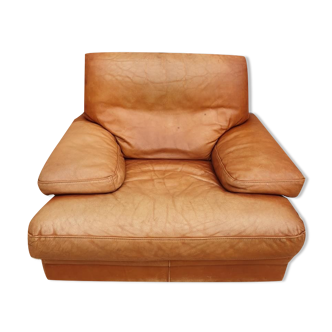 Armchair club lounge leather cognac design 1970