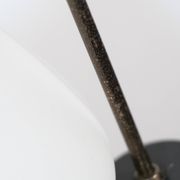 Suspension italienne en opaline satinée mid-century
