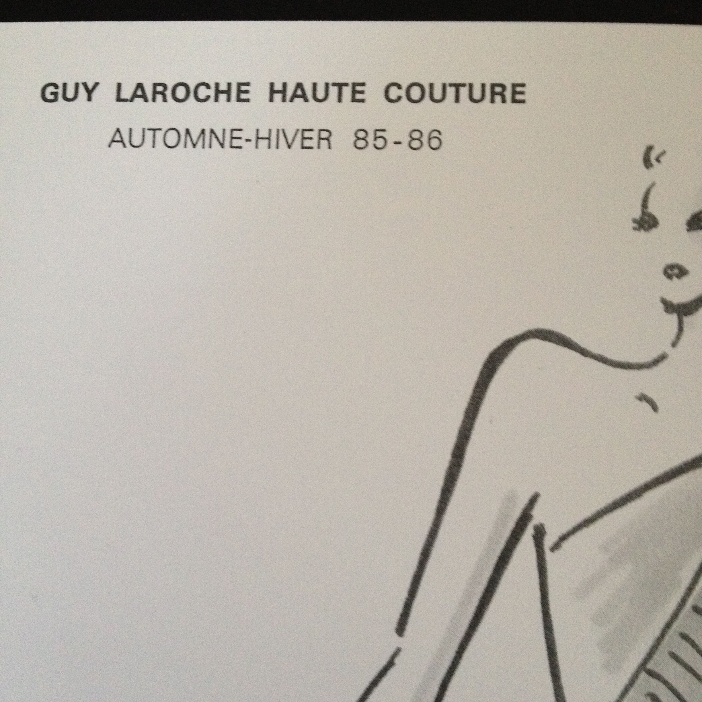 Guy Laroche of press at the end of the 1980s fashion illustration