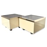 Vintage coffee tables and side tables from the 1970s.