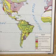 Worldwide geographic school poster double sided