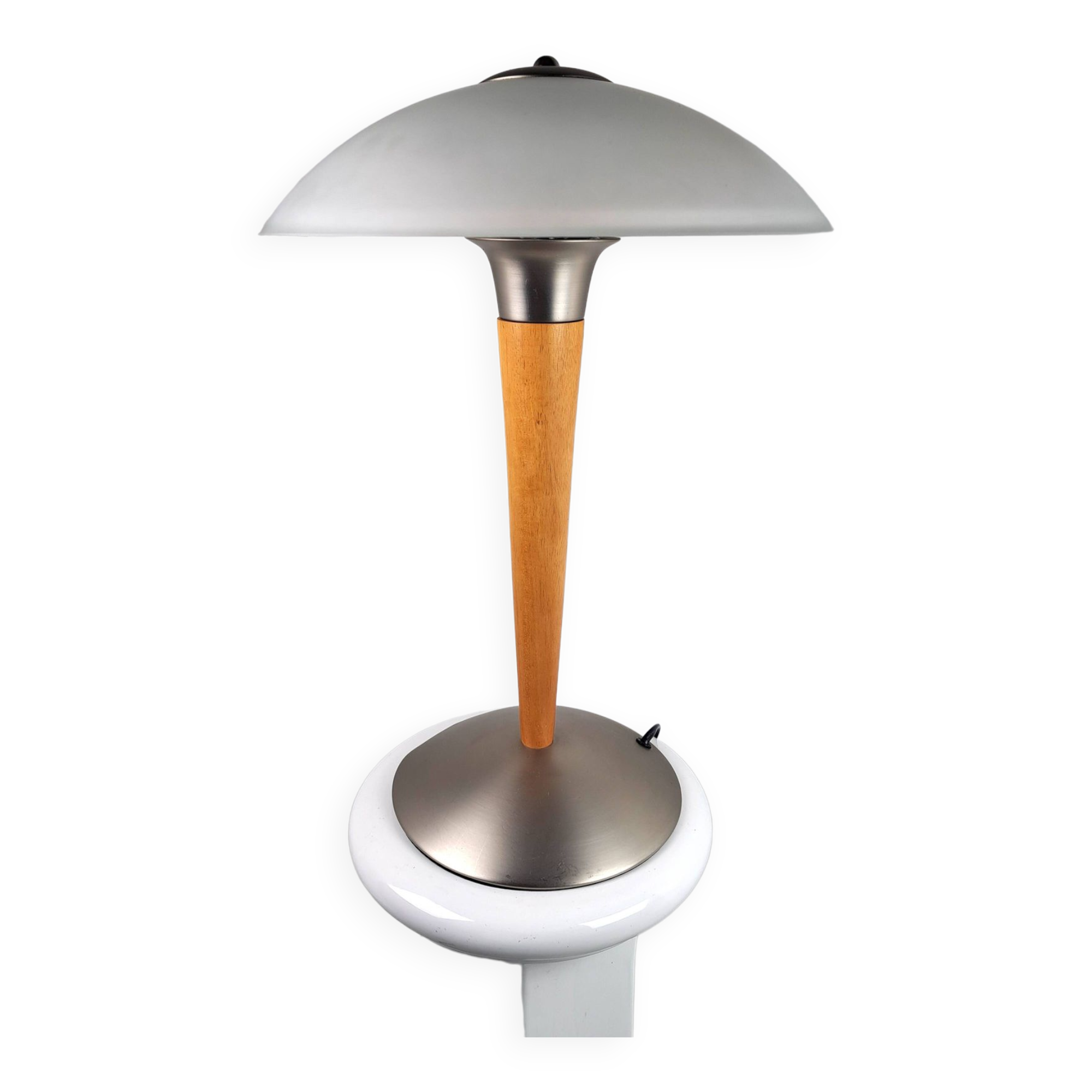 Art Deco Mushroom Liner Lamp 80s by Jakob Maul