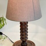 Charles Dudouyt style wooden lamp
