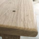 Large solid oak farmhouse table with two drawers 260 cm x 100 cm