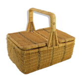 Panier de pique-nique a double battant en osier