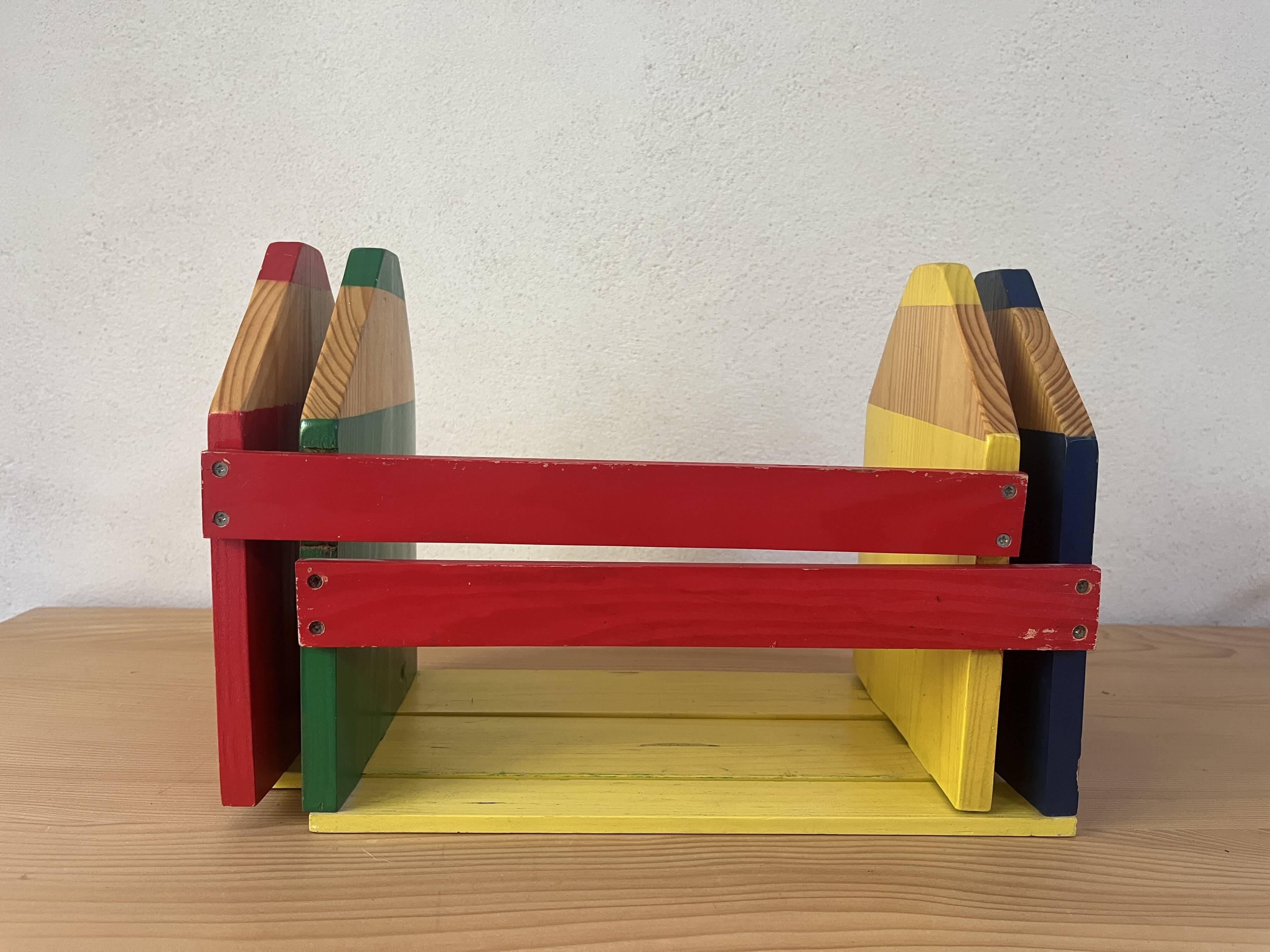 Modular pencil shelf 1980s, Pierre Sala style