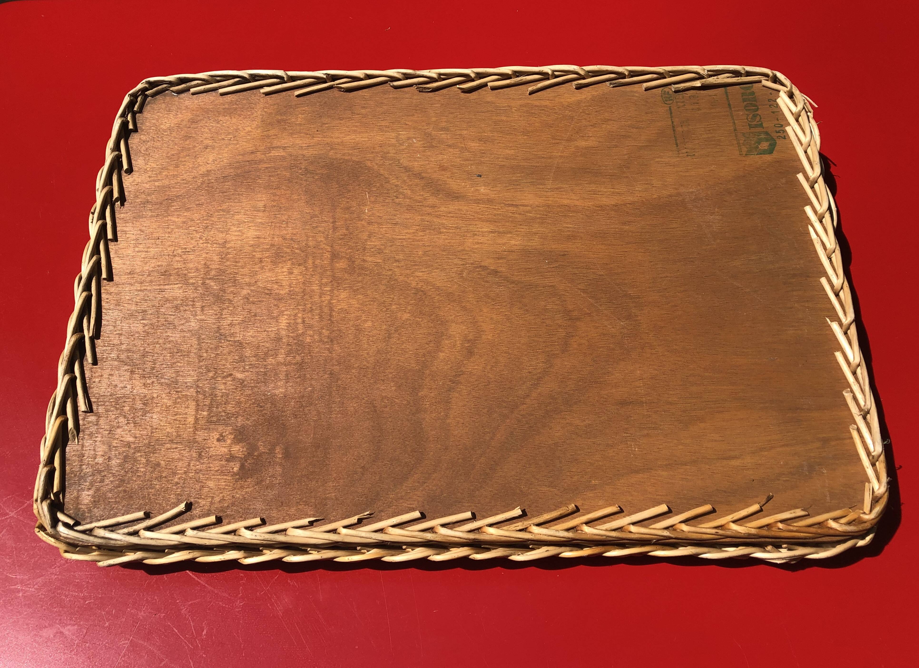 rattan orangeade tray