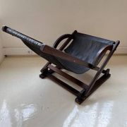 Vintage leather sling chair, 1980s