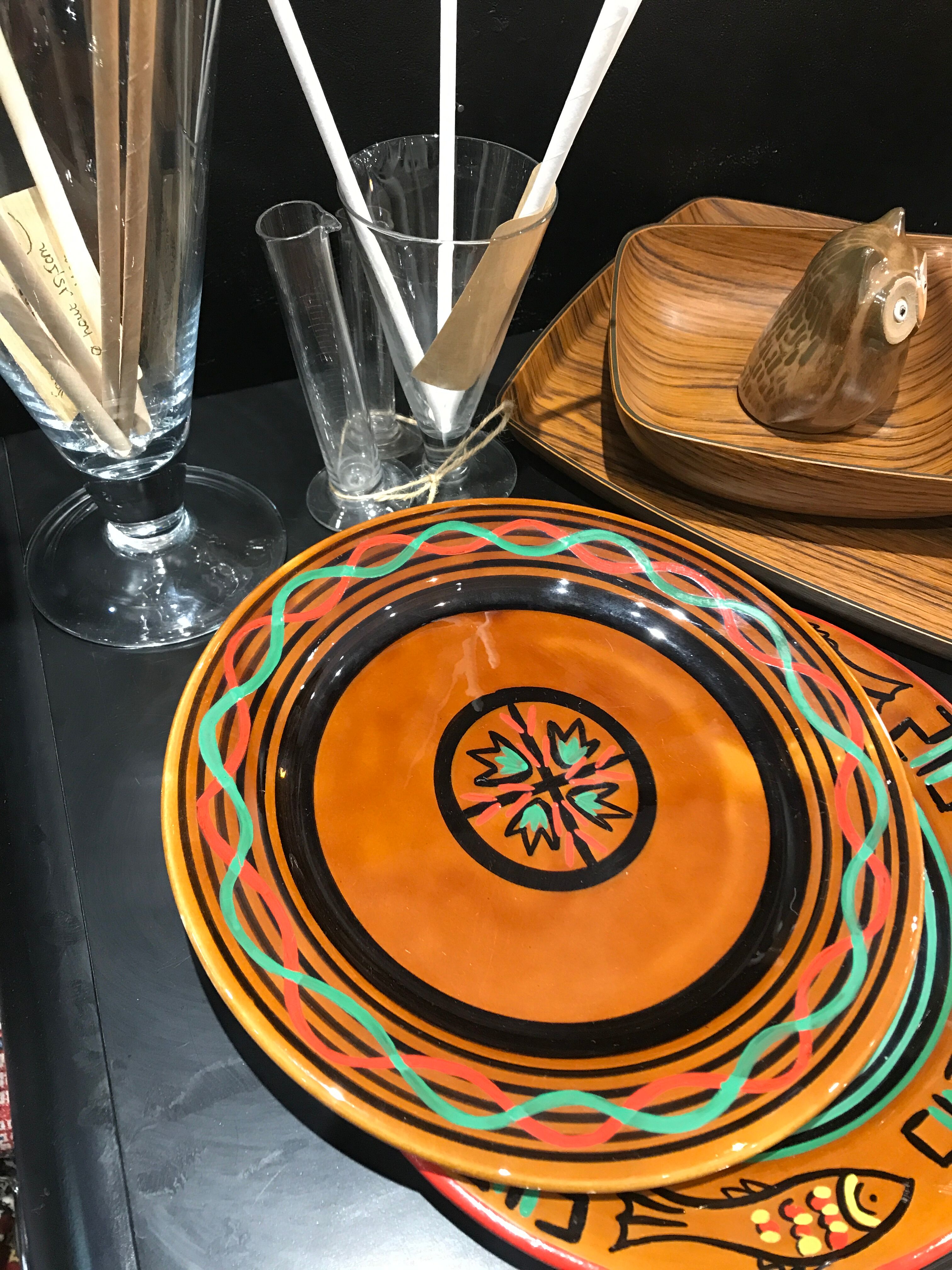 Assiette vintage Gien décor floral
