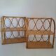 Set of bamboo wall shelves