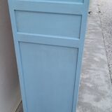 Parisian Art Deco armoire with beveled mirror and painted decoration