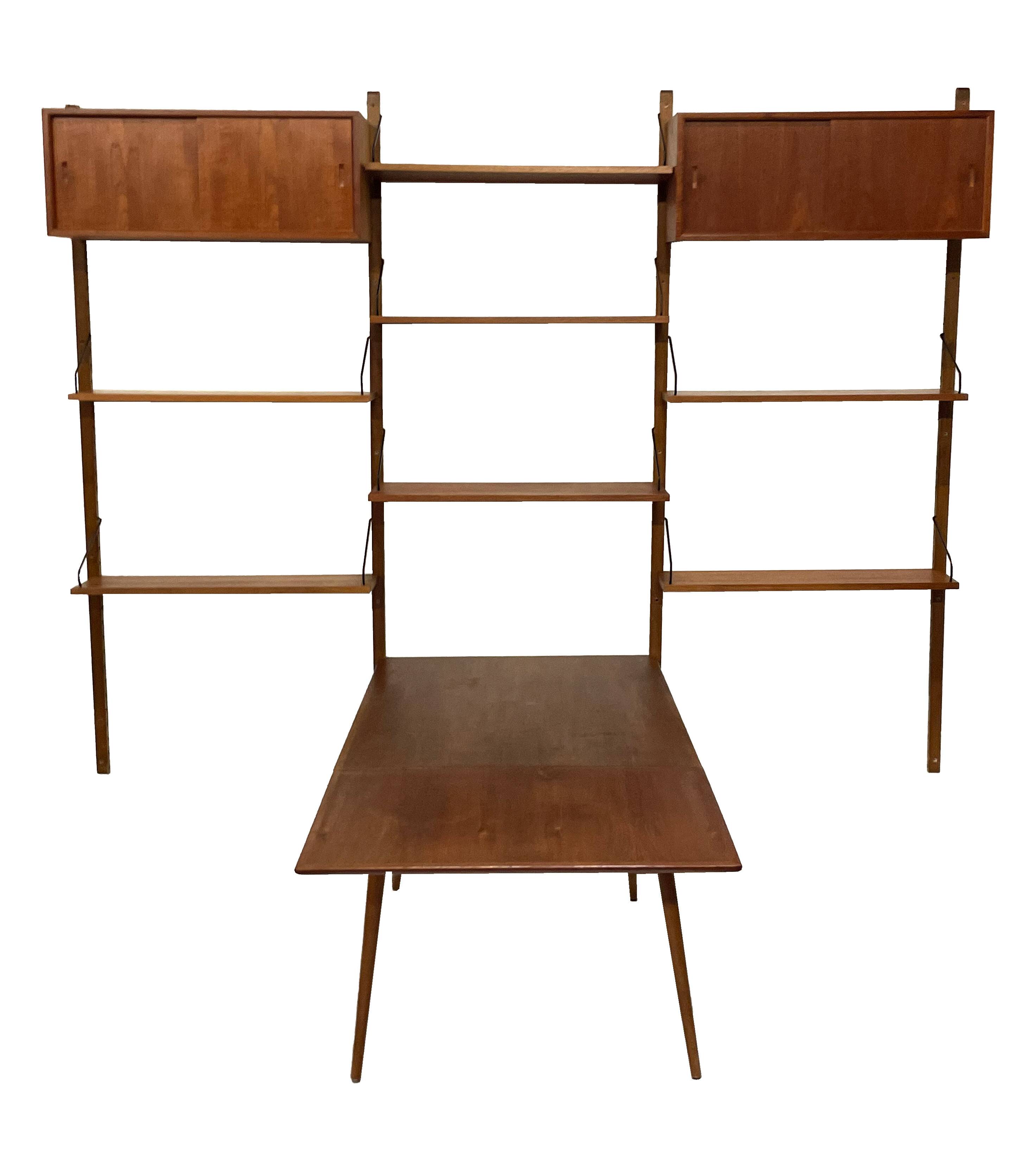 Vintage Poul Cadovius Royal System wandsysteem wandmeubel
