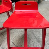 Set of two red design stools