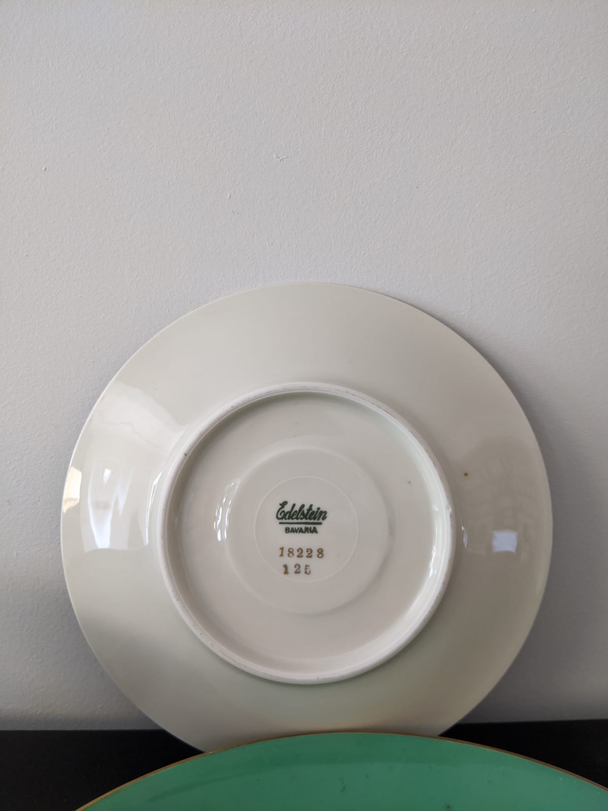 Tea cup and its vintage Art Deco style dessert plate