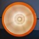 Large vintage pendant light in orange opaline, 1970s