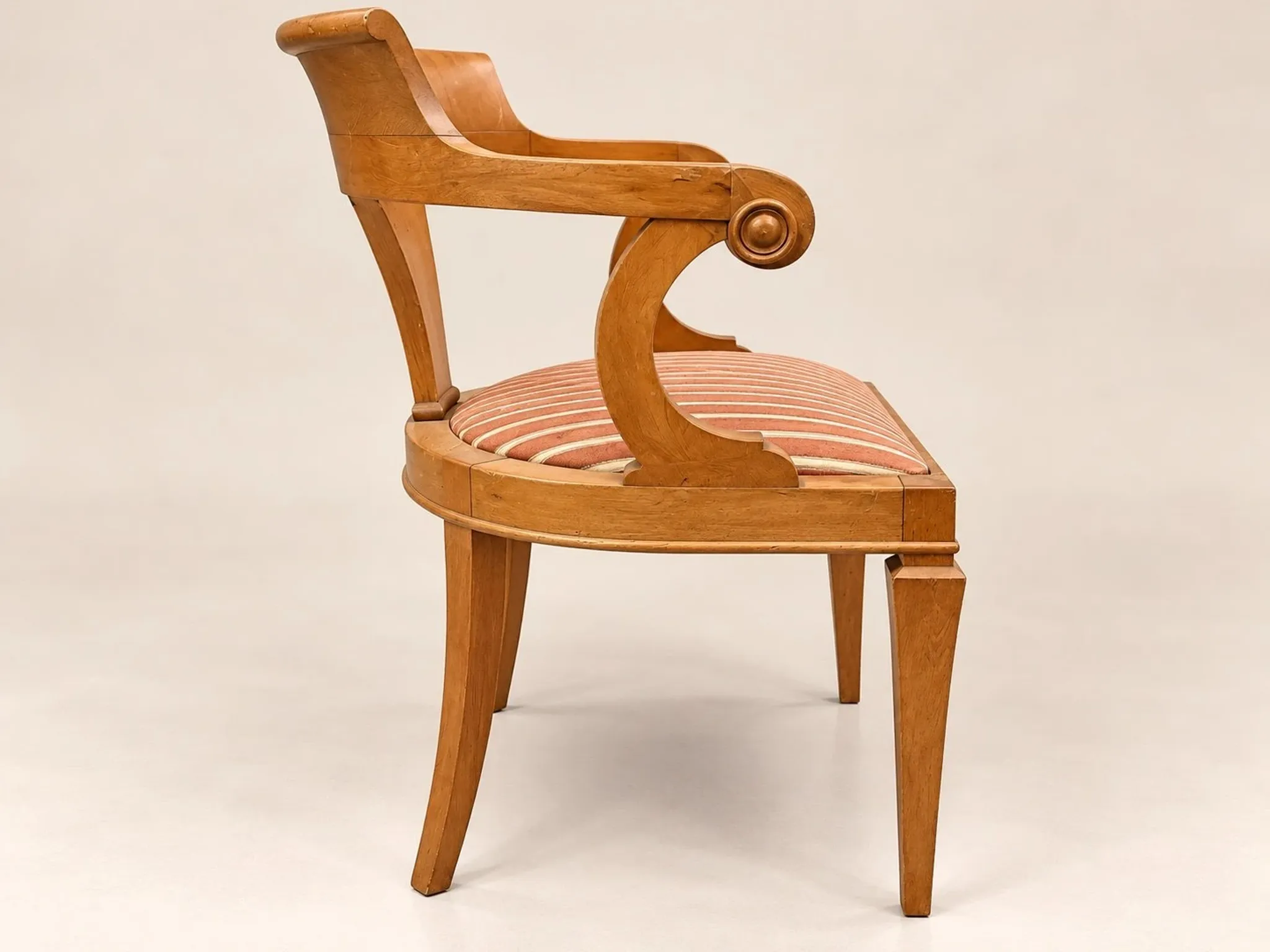 Set of 12 Empire armchairs – Solid oak – Gondola backrest