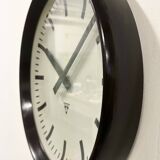Industrial bakelite factory wall clock from pragotron, 1960s