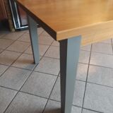 Solid walnut table circa 1980 with double patina