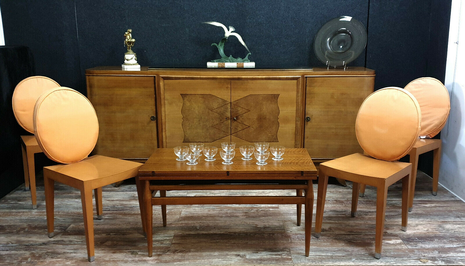 Table basse relevable Smorrebrod scandinave année 50-60