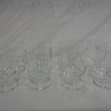 8 glass set transparent 70 years