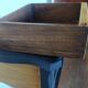 Old bedside painted in matte black and oiled wood