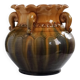 Vase en céramique festonné à anses recourbées | Lettonie | Années 1960