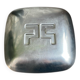 Monogrammed steel catchall, 1970s