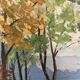 Oil on panel Landscape at the watercourse