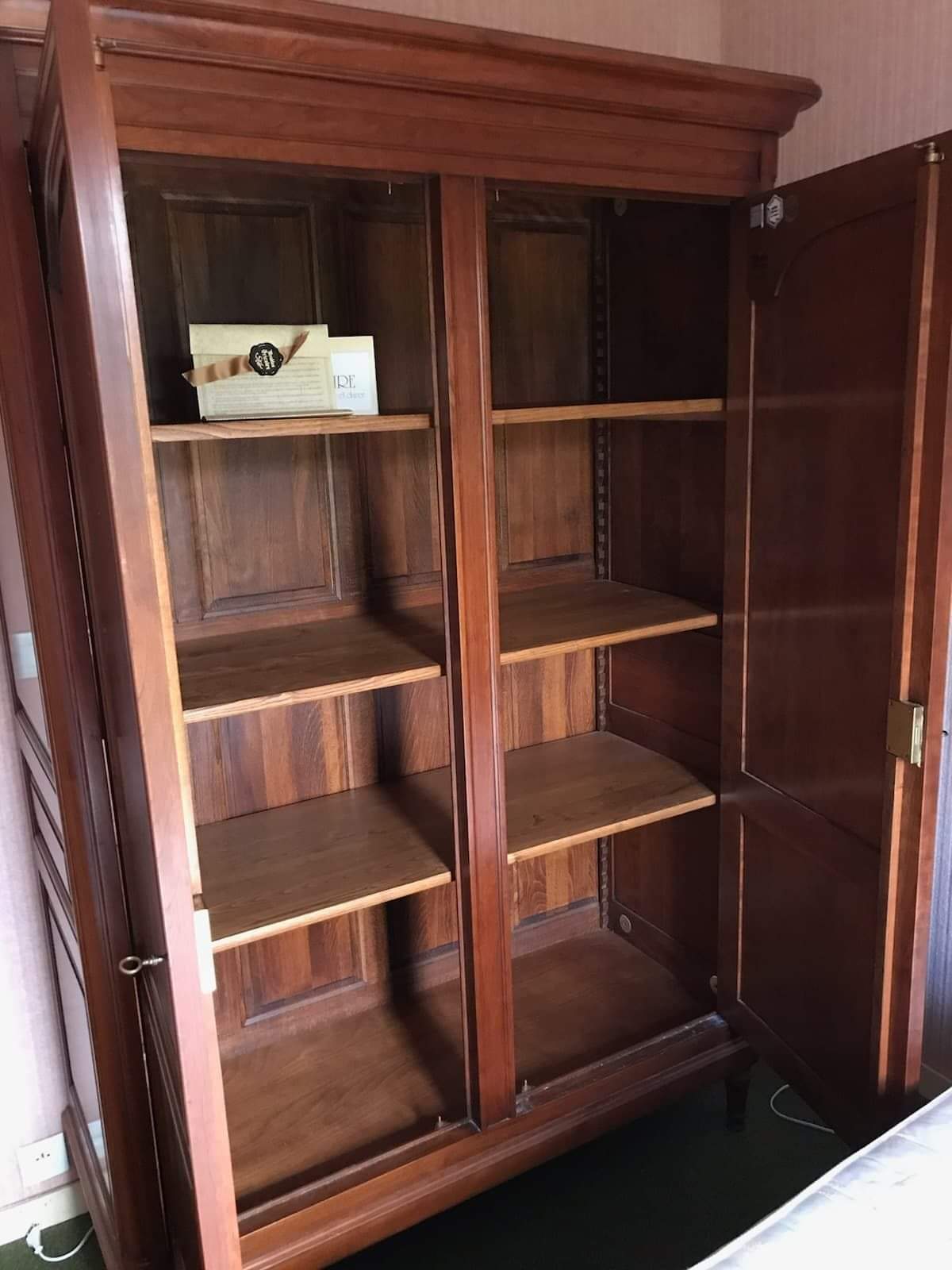 Large solid cherry cabinet Tricoire