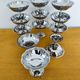 Set of 12 stainless steel bowls from the 1970s.