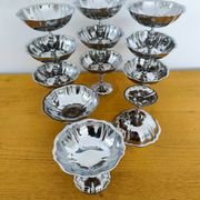Lot de 12 coupelles en inox années 70